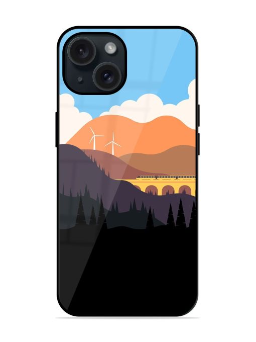 Minimal Mountain Vector Glossy Metal TPU Case