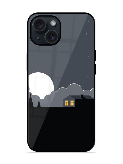 Full Moon Vector Art Glossy Metal TPU Case