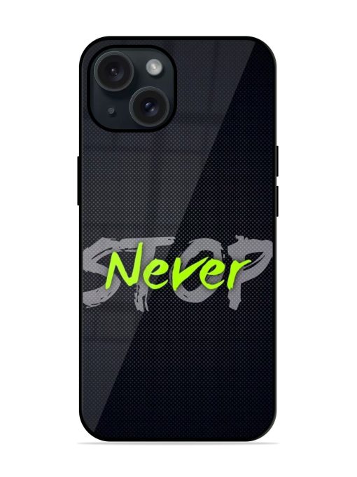 Never Stop Glossy Metal TPU Case