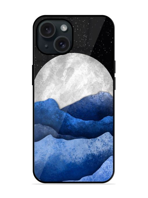 Full Moon Mountain Vector Glossy Metal TPU Case