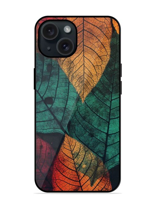 Leaves Artwork Glossy Metal TPU Case