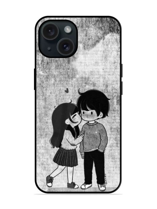 Couple Love Highlights Glossy Metal TPU Case