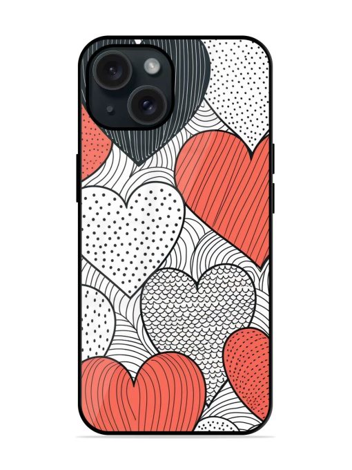 Girly Heart Seamless Glossy Metal TPU Case