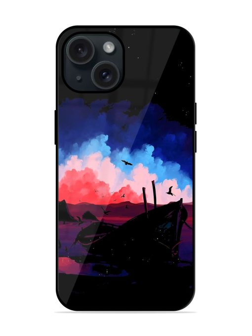 Dark River Boat Art Glossy Metal TPU Case