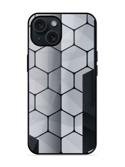 Hexagon Pattern Glossy Metal TPU Case