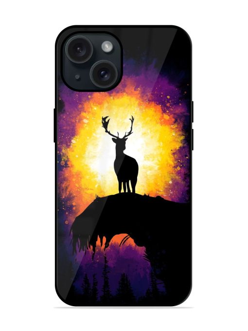 Elk Animal Art Glossy Metal TPU Case