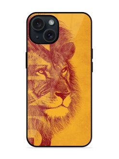 Gold Lion Crown Art Glossy Metal TPU Case