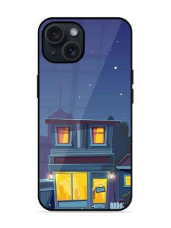 Vector Night House Glossy Metal TPU Case