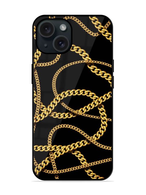 Decorative Golde Chain Glossy Metal TPU Case