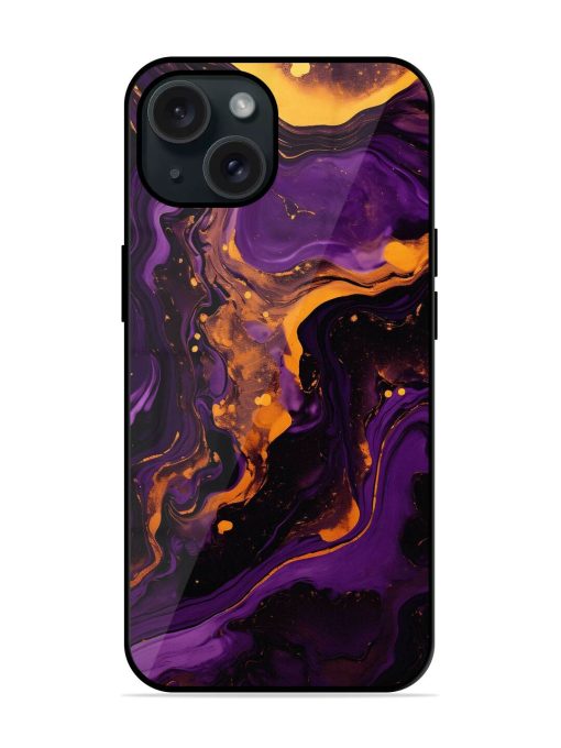 Painting Of A Purple Glossy Metal TPU Case