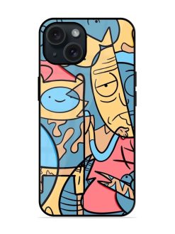 Silly Face Doodle Glossy Metal TPU Case