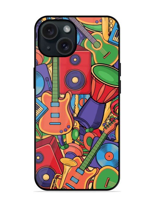 Colorful Music Art Glossy Metal TPU Case