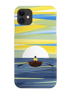 Rowing Person Ferry Paddle Snap Case for Apple Iphone 11