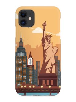 New York Statue Of Liberty Architectural Scenery Snap Case for Apple Iphone 11