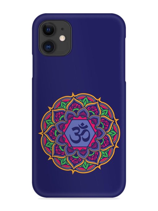 Om Mandala Art Blue Snap Case for Apple Iphone 11