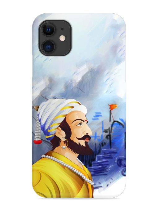 Shivaji Maharaj Color Paint Art Snap Case for Apple Iphone 11