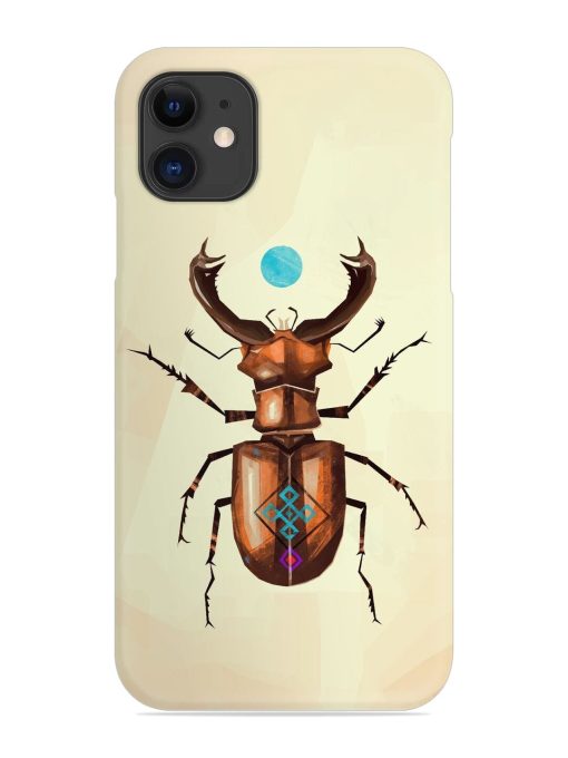 Stag Beetle Vector Snap Case for Apple Iphone 11