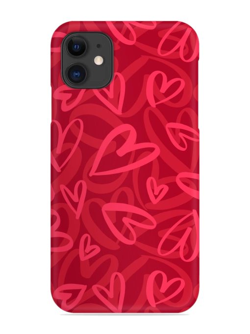 Seamless Romantic Pattern Snap Case for Apple Iphone 11