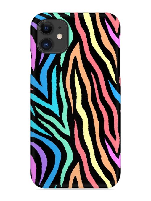 Colorful Abstract Zebra Snap Case for Apple Iphone 11 Edge Zapvi