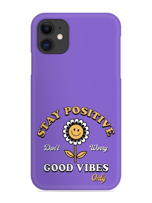 Retro Positive Flower Snap Case for Apple Iphone 11