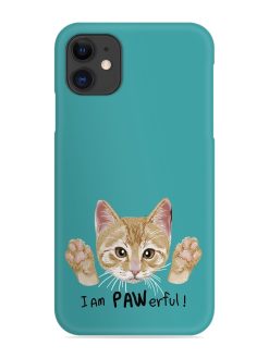 Typography Slogan Cat Snap Case for Apple Iphone 11
