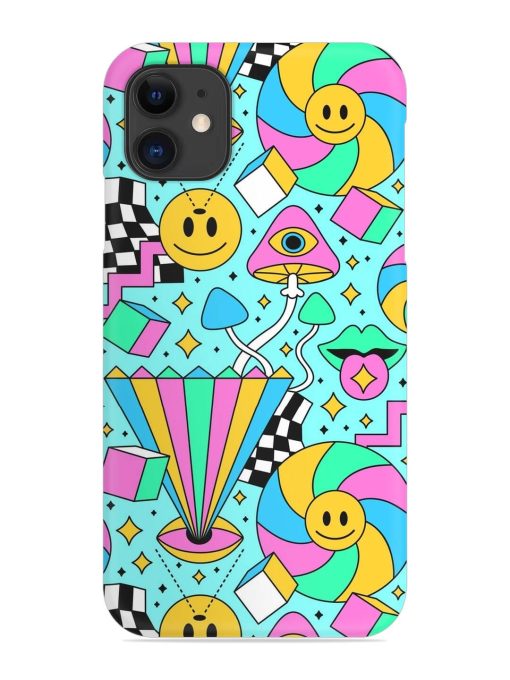 Trippy Rainbow 60S Snap Case for Apple Iphone 11