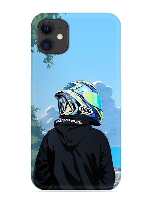 Rider With Helmet Snap Case for Apple Iphone 11 Edge Zapvi