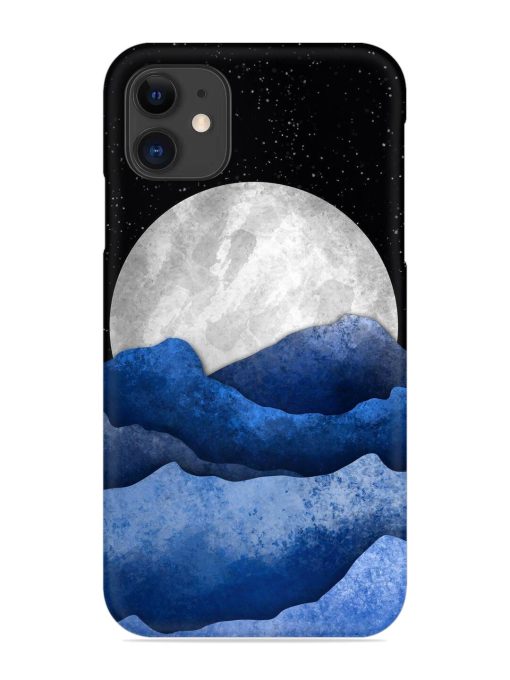 Full Moon Mountain Vector Snap Case for Apple Iphone 11