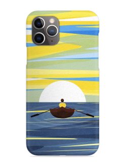 Rowing Person Ferry Paddle Snap Case for Apple Iphone 11 Pro