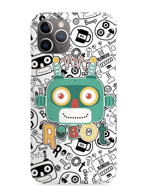 Robot Modern Seamless Pattern Snap Case for Apple Iphone 11 Pro Edge Zapvi