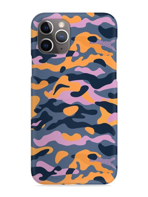 Camouflage Army Military English Orange Art Snap Case for Apple Iphone 11 Pro Edge Zapvi