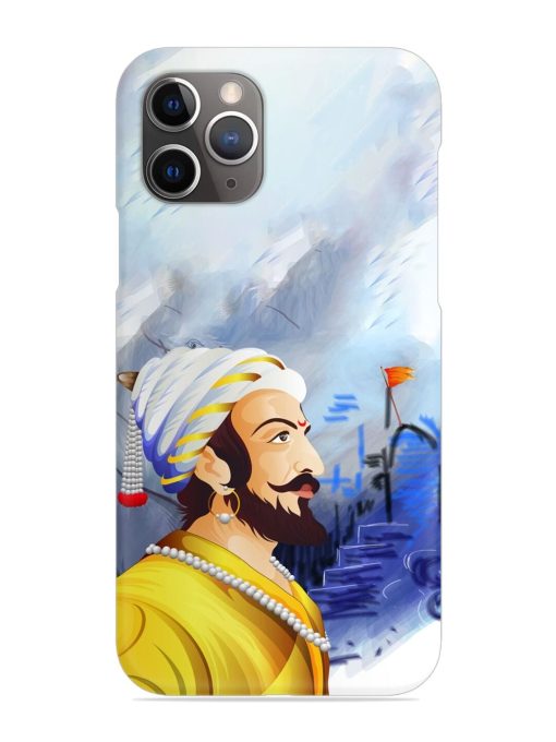 Shivaji Maharaj Color Paint Art Snap Case for Apple Iphone 11 Pro