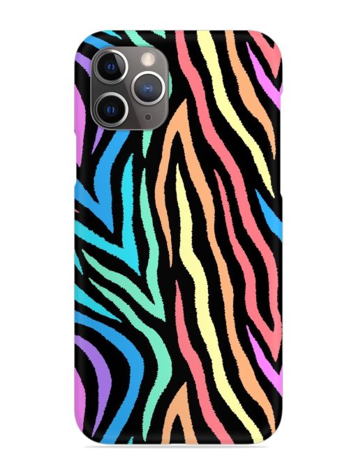 Colorful Abstract Zebra Snap Case for Apple Iphone 11 Pro