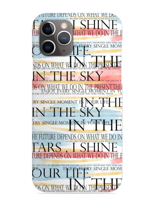 Seamless Slogans Pattern Snap Case for Apple Iphone 11 Pro