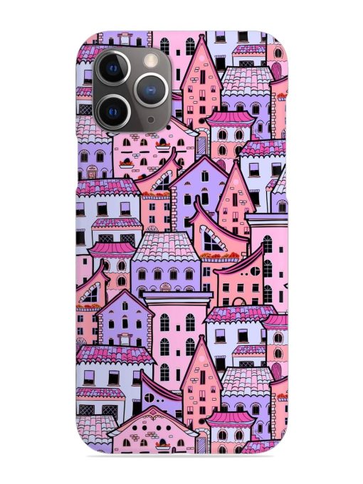 Seamless Pattern Houses Snap Case for Apple Iphone 11 Pro Edge Zapvi