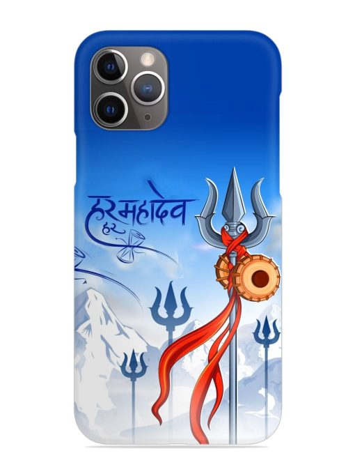 Har Har Mahadev Trishul Snap Case for Apple Iphone 11 Pro Max Edge Zapvi