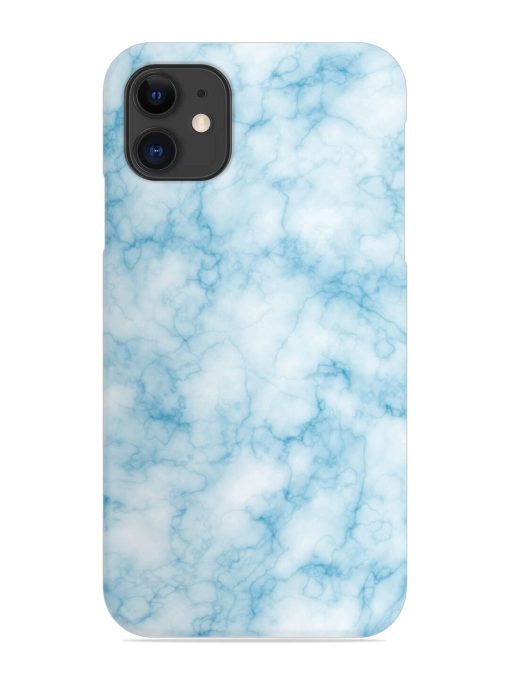 Blue White Natural Marble Snap Case for Apple Iphone 12