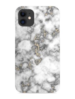 Gray And Gold Marble Snap Case for Apple Iphone 12