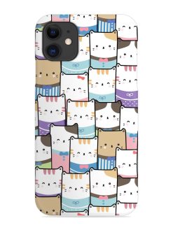 Cute Adorable Cat Snap Case for Apple Iphone 12