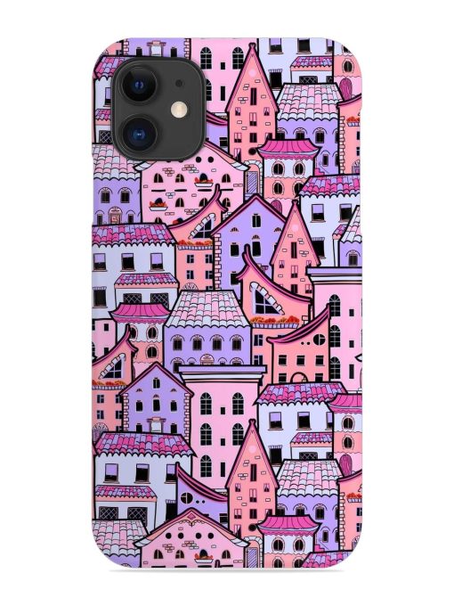 Seamless Pattern Houses Snap Case for Apple Iphone 12