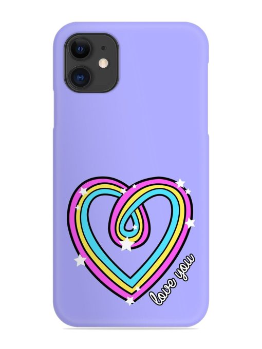 Colorful Rainbow Heart Snap Case for Apple Iphone 12