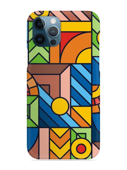 Colorful Geometric Snap Case for Apple Iphone 12 Pro Edge Zapvi