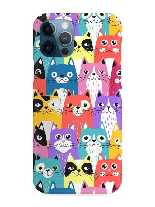 Funny Cartoon Cats Snap Case for Apple Iphone 12 Pro Edge Zapvi