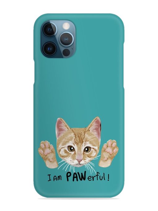 Typography Slogan Cat Snap Case for Apple Iphone 12 Pro