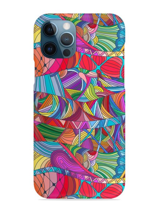 Seamless Patterns Hand Drawn Snap Case for Apple Iphone 12 Pro Edge Zapvi