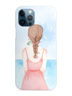 Watercolor Girl Vector Snap Case for Apple Iphone 12 Pro