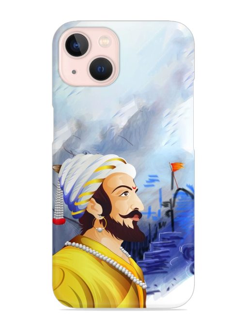 Shivaji Maharaj Color Paint Art Snap Case for Apple Iphone 14 Edge Zapvi