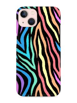 Colorful Abstract Zebra Snap Case for Apple Iphone 14