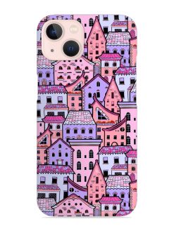 Seamless Pattern Houses Snap Case for Apple Iphone 14