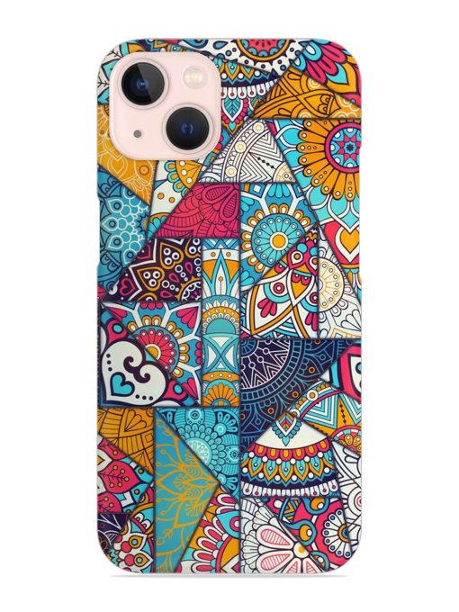 Patchwork Pattern Vintage Snap Case for Apple Iphone 14 Edge Zapvi